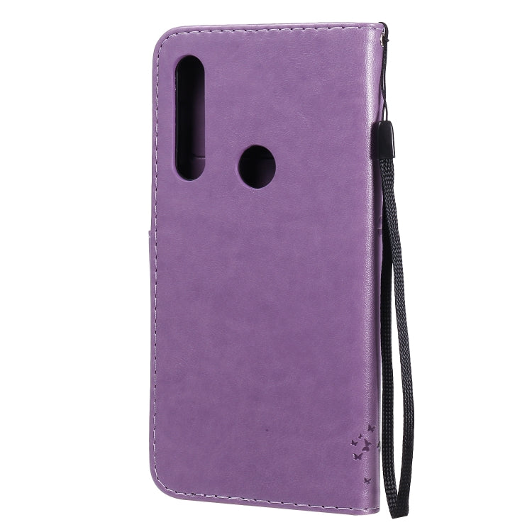 For Motorola Moto G Power Tree & Cat Embossed Pattern Horizontal Flip Leather Case with Holder & Card Slots & Wallet & Lanyard