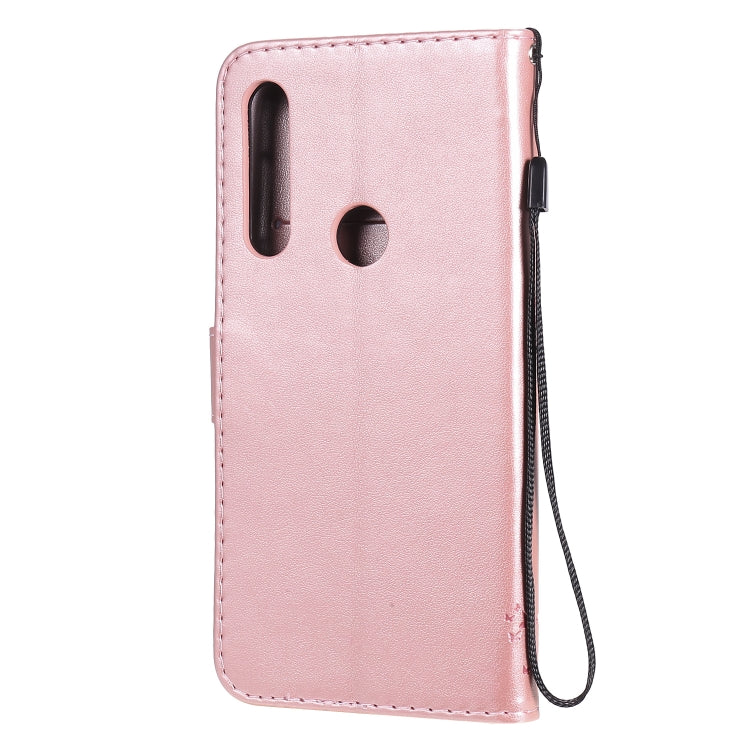 For Motorola Moto G Power Tree & Cat Embossed Pattern Horizontal Flip Leather Case with Holder & Card Slots & Wallet & Lanyard