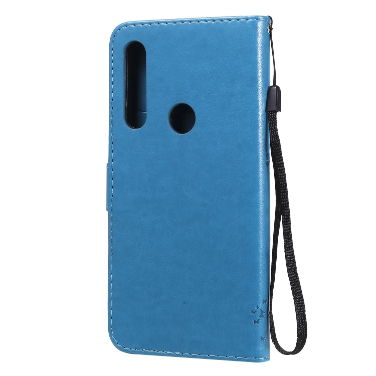 For Motorola Moto G Power Tree & Cat Embossed Pattern Horizontal Flip Leather Case with Holder & Card Slots & Wallet & Lanyard