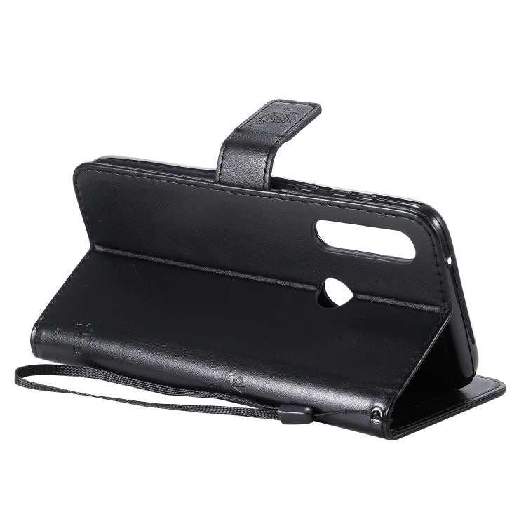 For Motorola Moto G Power Tree & Cat Embossed Pattern Horizontal Flip Leather Case with Holder & Card Slots & Wallet & Lanyard