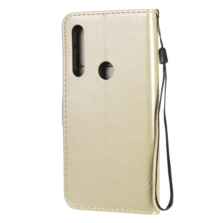 For Motorola Moto G Power Tree & Cat Embossed Pattern Horizontal Flip Leather Case with Holder & Card Slots & Wallet & Lanyard