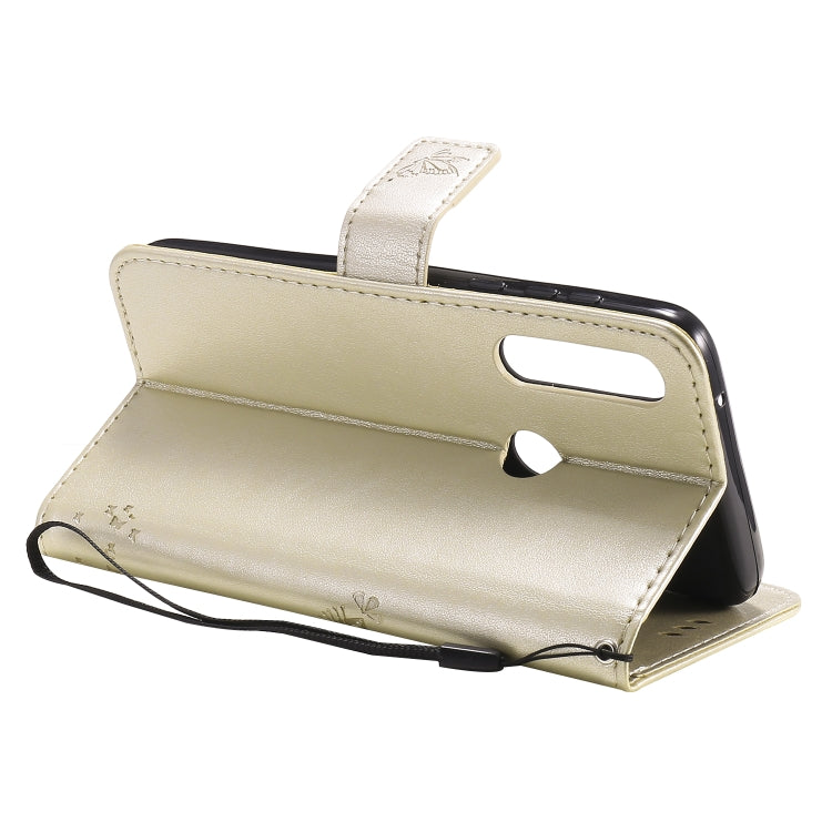 For Motorola Moto G Power Tree & Cat Embossed Pattern Horizontal Flip Leather Case with Holder & Card Slots & Wallet & Lanyard