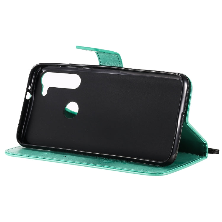 For Motorola Moto G8 Power Tree & Cat Embossed Pattern Horizontal Flip Leather Case with Holder & Card Slots & Wallet & Lanyard