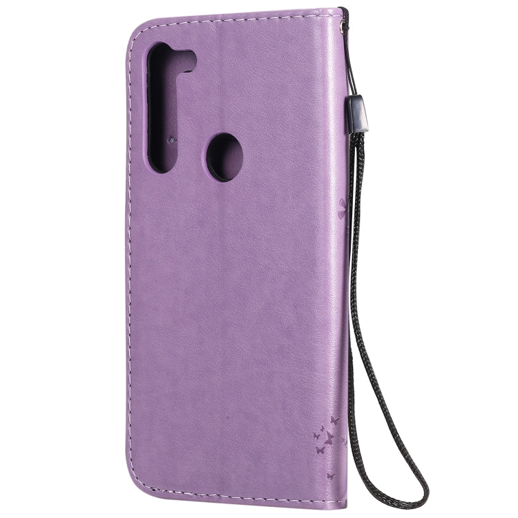 For Motorola Moto G8 Power Tree & Cat Embossed Pattern Horizontal Flip Leather Case with Holder & Card Slots & Wallet & Lanyard