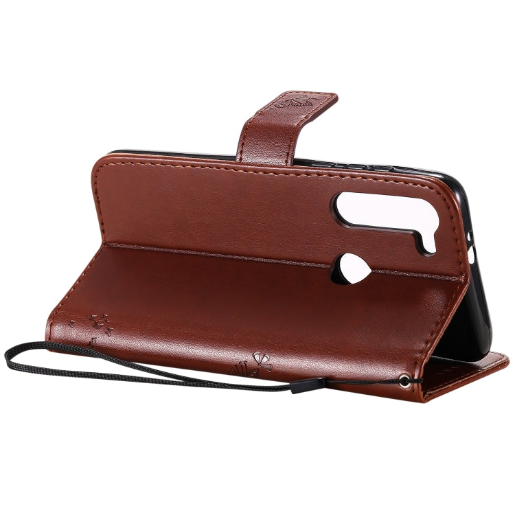 For Motorola Moto G8 Power Tree & Cat Embossed Pattern Horizontal Flip Leather Case with Holder & Card Slots & Wallet & Lanyard