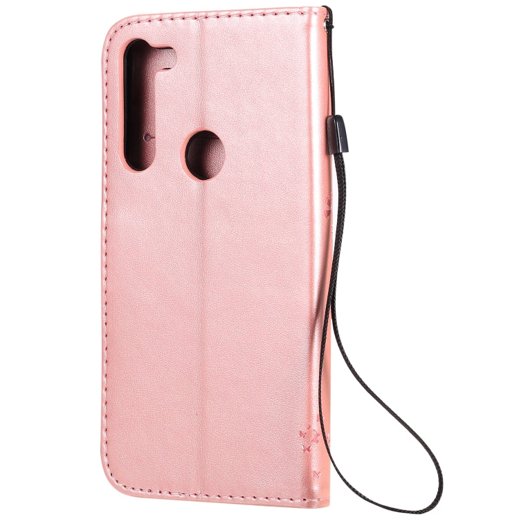 For Motorola Moto G8 Power Tree & Cat Embossed Pattern Horizontal Flip Leather Case with Holder & Card Slots & Wallet & Lanyard