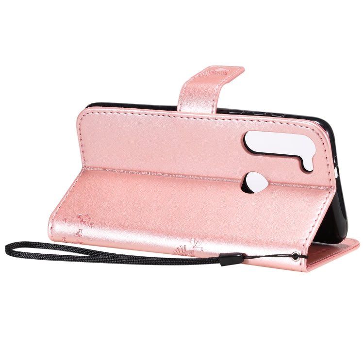 For Motorola Moto G8 Power Tree & Cat Embossed Pattern Horizontal Flip Leather Case with Holder & Card Slots & Wallet & Lanyard