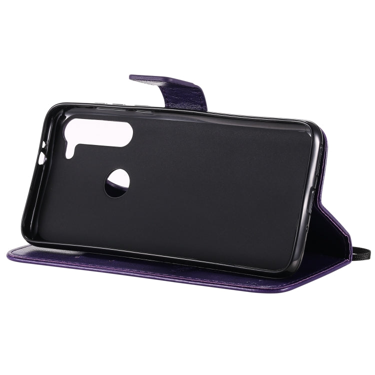 For Motorola Moto G8 Power Tree & Cat Embossed Pattern Horizontal Flip Leather Case with Holder & Card Slots & Wallet & Lanyard