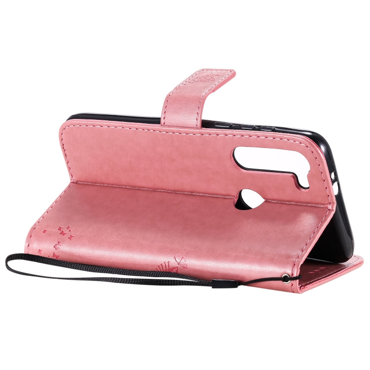 For Motorola Moto G8 Power Tree & Cat Embossed Pattern Horizontal Flip Leather Case with Holder & Card Slots & Wallet & Lanyard