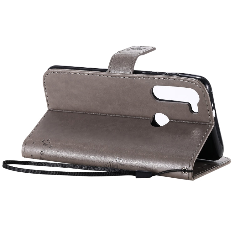 For Motorola Moto G8 Power Tree & Cat Embossed Pattern Horizontal Flip Leather Case with Holder & Card Slots & Wallet & Lanyard