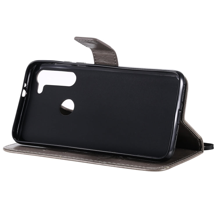 For Motorola Moto G8 Power Tree & Cat Embossed Pattern Horizontal Flip Leather Case with Holder & Card Slots & Wallet & Lanyard