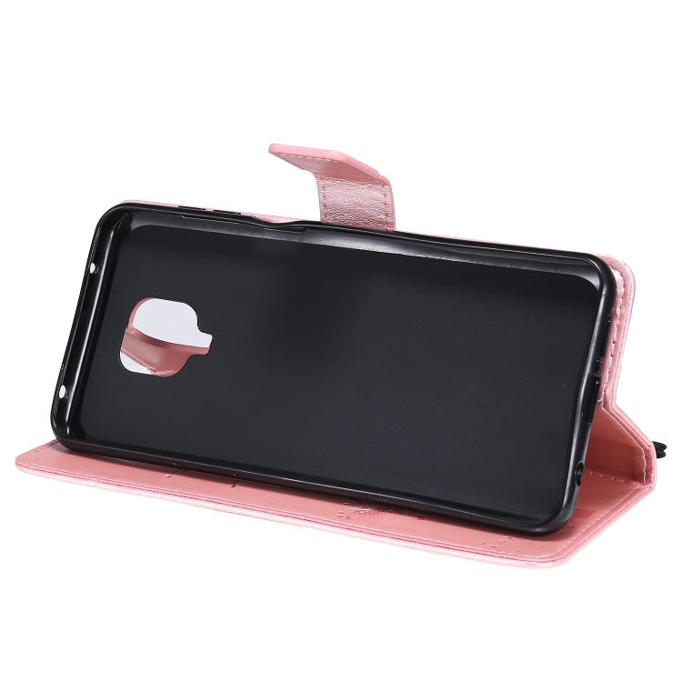 For Xiaomi Redmi Note 9 Pro Tree & Cat Embossed Pattern Horizontal Flip Leather Case with Holder & Card Slots & Wallet & Lanyard