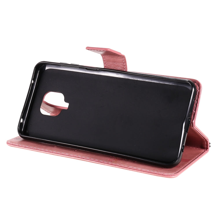 For Xiaomi Redmi Note 9 Pro Tree & Cat Embossed Pattern Horizontal Flip Leather Case with Holder & Card Slots & Wallet & Lanyard