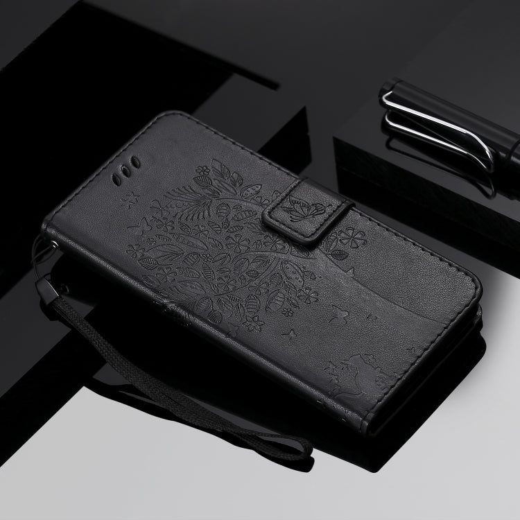 For Xiaomi Redmi Note 9 Pro Tree & Cat Embossed Pattern Horizontal Flip Leather Case with Holder & Card Slots & Wallet & Lanyard