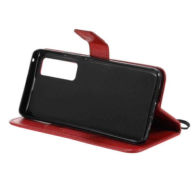 For Huawei Nova 7 Pro Tree & Cat Embossed Pattern Horizontal Flip Leather Case with Holder & Card Slots & Wallet & Lanyard