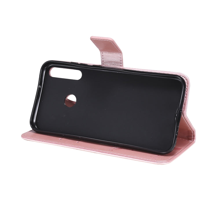 For Huawei P40 Lite E Tree & Cat Embossed Pattern Horizontal Flip Leather Case with Holder & Card Slots & Wallet & Lanyard