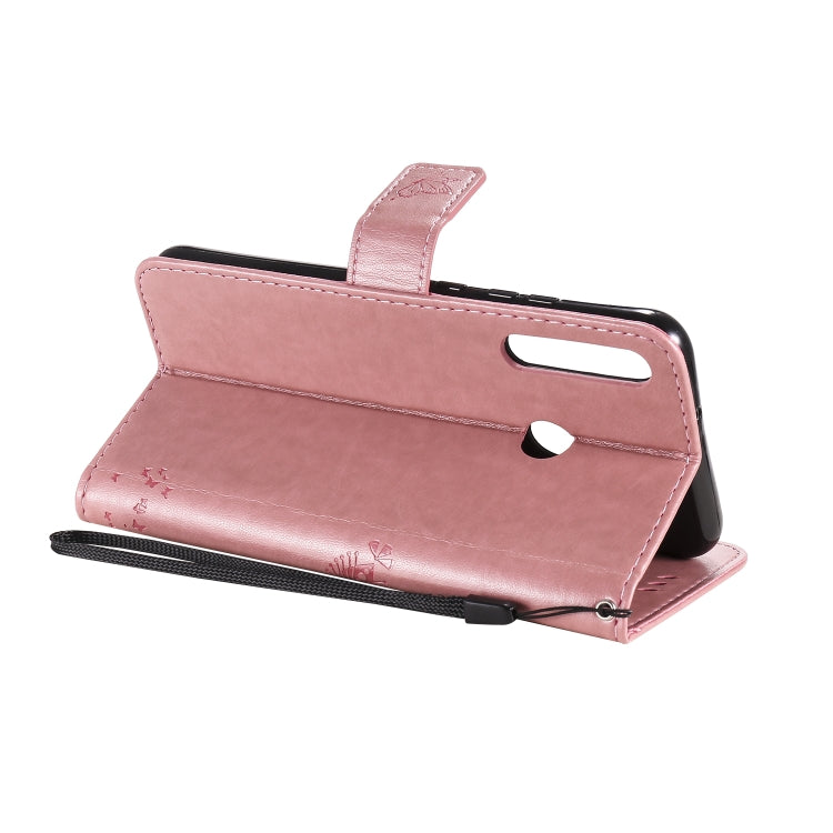 For Huawei P40 Lite E Tree & Cat Embossed Pattern Horizontal Flip Leather Case with Holder & Card Slots & Wallet & Lanyard