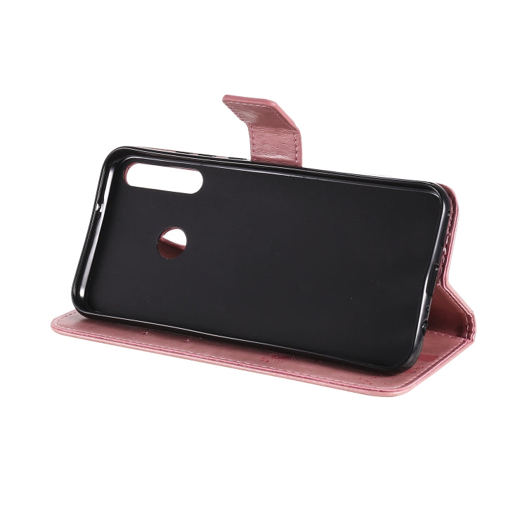 For Huawei P40 Lite E Tree & Cat Embossed Pattern Horizontal Flip Leather Case with Holder & Card Slots & Wallet & Lanyard