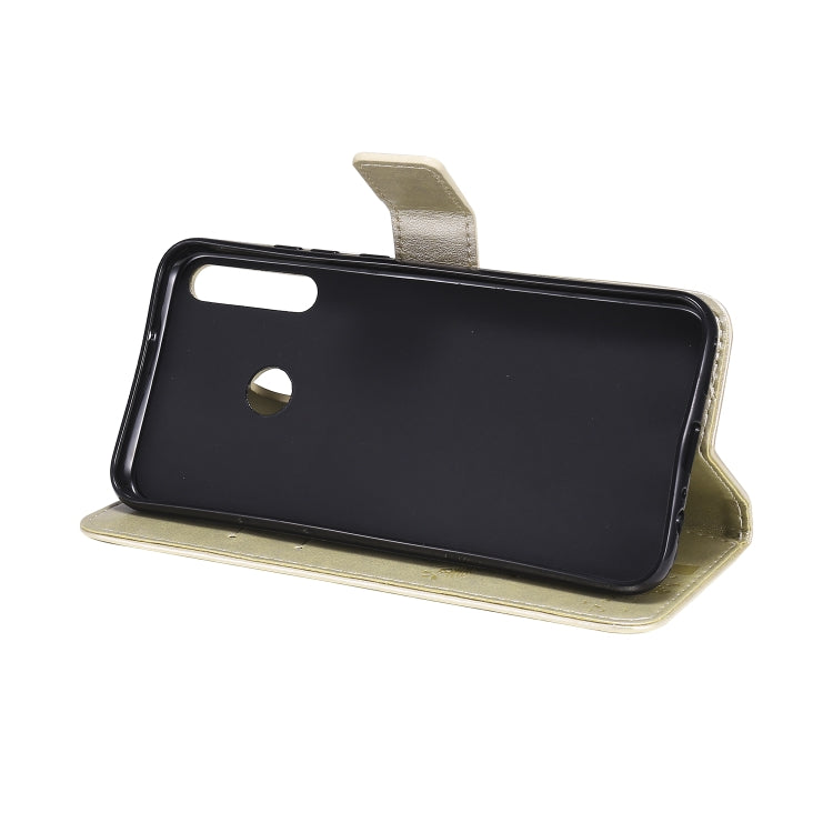 For Huawei P40 Lite E Tree & Cat Embossed Pattern Horizontal Flip Leather Case with Holder & Card Slots & Wallet & Lanyard