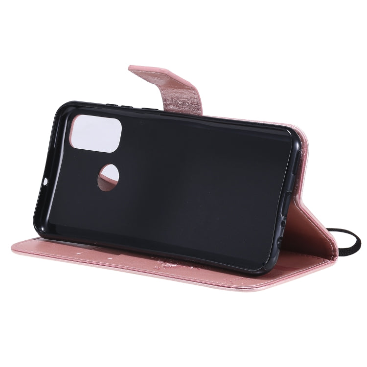 For Huawei P Smart 2020 Tree & Cat Embossed Pattern Horizontal Flip Leather Case with Holder & Card Slots & Wallet & Lanyard