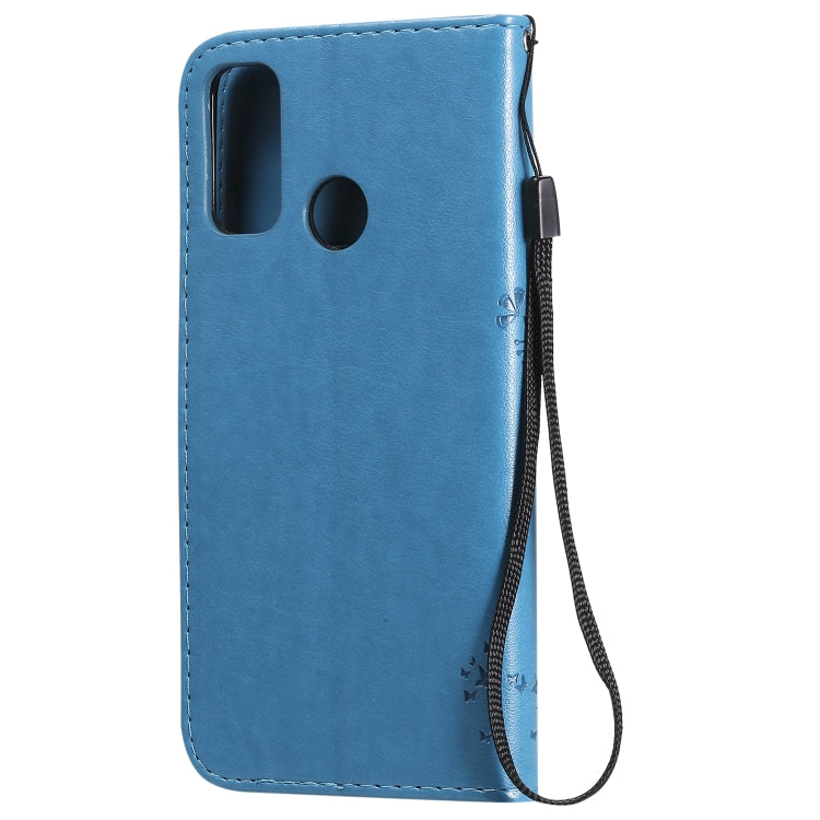 For Huawei P Smart 2020 Tree & Cat Embossed Pattern Horizontal Flip Leather Case with Holder & Card Slots & Wallet & Lanyard
