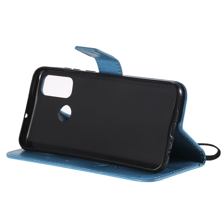 For Huawei P Smart 2020 Tree & Cat Embossed Pattern Horizontal Flip Leather Case with Holder & Card Slots & Wallet & Lanyard