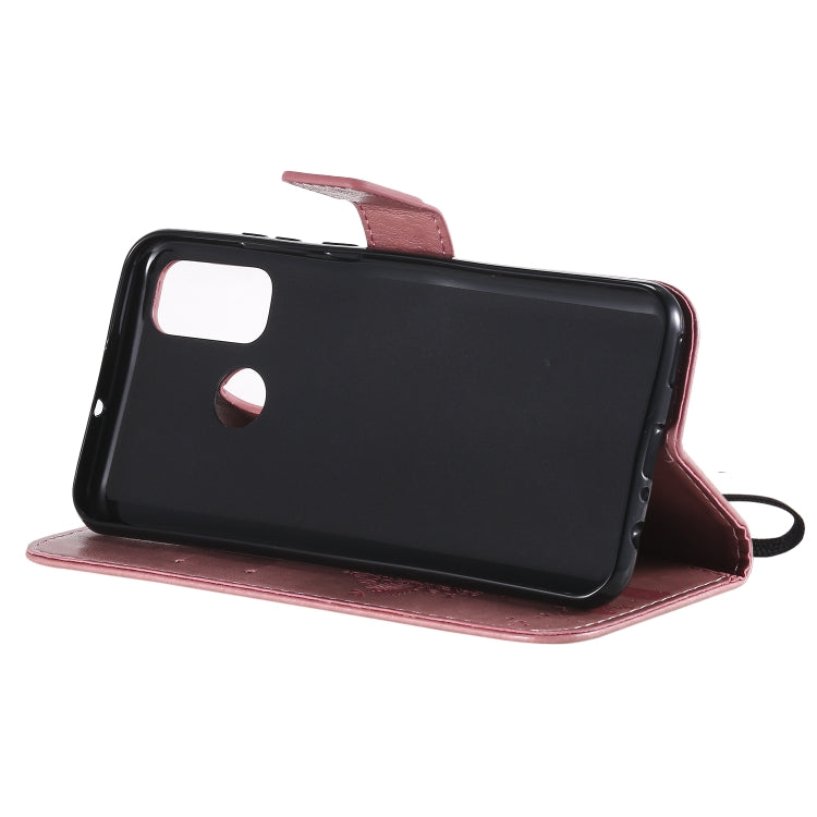 For Huawei P Smart 2020 Tree & Cat Embossed Pattern Horizontal Flip Leather Case with Holder & Card Slots & Wallet & Lanyard