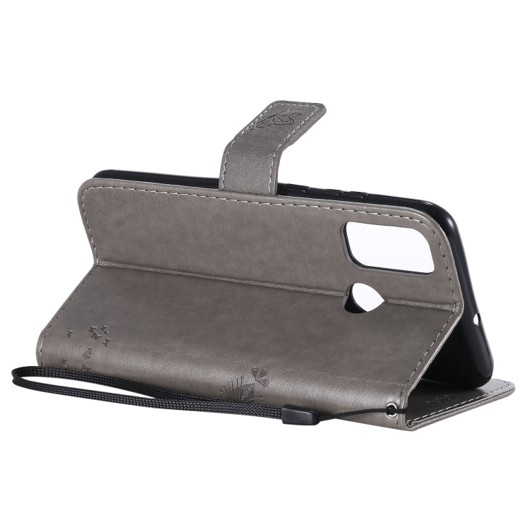 For Huawei P Smart 2020 Tree & Cat Embossed Pattern Horizontal Flip Leather Case with Holder & Card Slots & Wallet & Lanyard