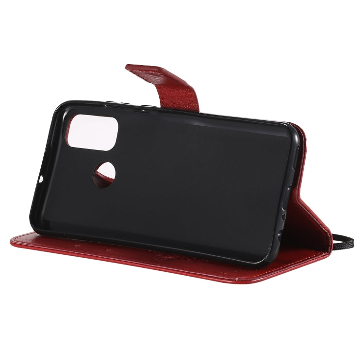 For Huawei P Smart 2020 Tree & Cat Embossed Pattern Horizontal Flip Leather Case with Holder & Card Slots & Wallet & Lanyard