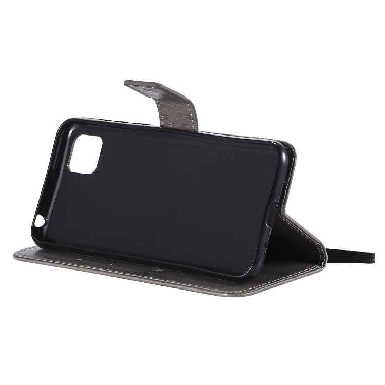 For Huawei Y5p Tree & Cat Embossed Pattern Horizontal Flip Leather Case with Holder & Card Slots & Wallet & Lanyard