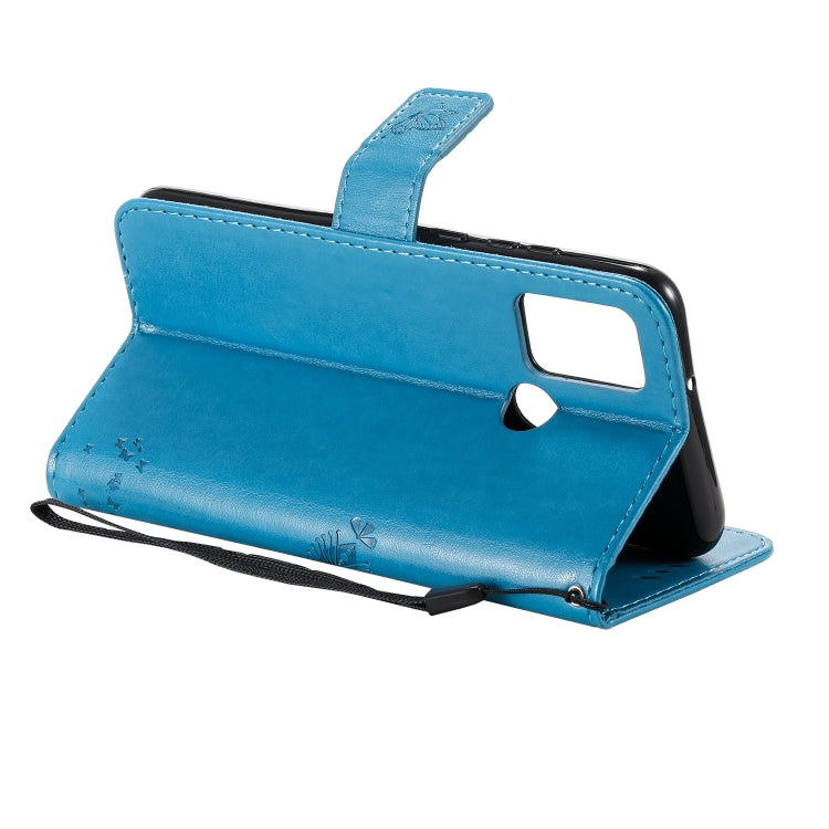 For Huawei Honor 9A Tree & Cat Embossed Pattern Horizontal Flip Leather Case with Holder & Card Slots & Wallet & Lanyard