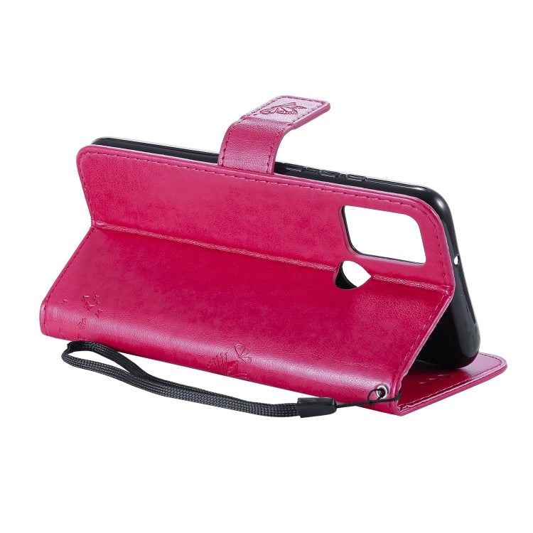 For Huawei Honor 9A Tree & Cat Embossed Pattern Horizontal Flip Leather Case with Holder & Card Slots & Wallet & Lanyard