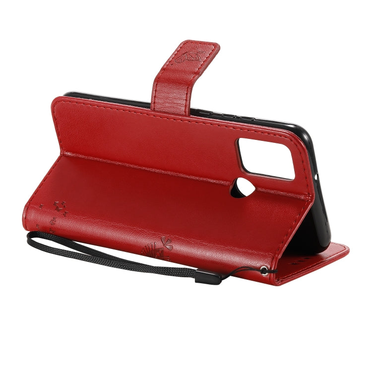 For Huawei Honor 9A Tree & Cat Embossed Pattern Horizontal Flip Leather Case with Holder & Card Slots & Wallet & Lanyard