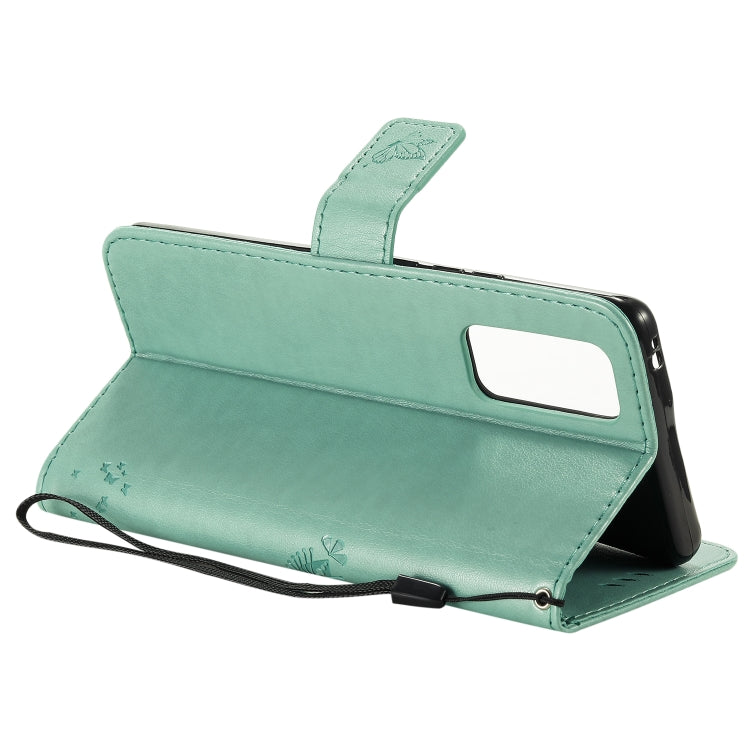 For Huawei Honor 30 Pro Tree & Cat Embossed Pattern Horizontal Flip Leather Case with Holder & Card Slots & Wallet & Lanyard