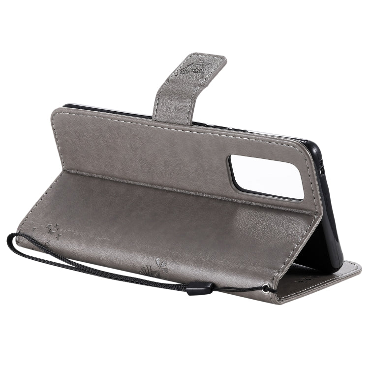 For Huawei Honor 30 Pro Tree & Cat Embossed Pattern Horizontal Flip Leather Case with Holder & Card Slots & Wallet & Lanyard