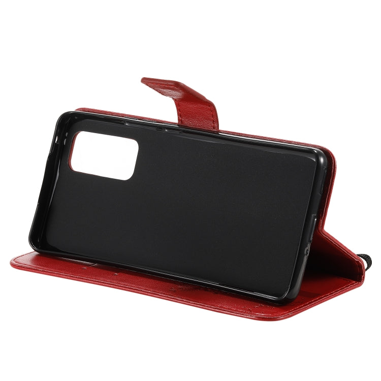 For Huawei Honor 30 Pro Tree & Cat Embossed Pattern Horizontal Flip Leather Case with Holder & Card Slots & Wallet & Lanyard