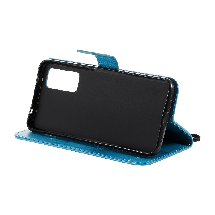 For Huawei Honor 30 Tree & Cat Embossed Pattern Horizontal Flip Leather Case with Holder & Card Slots & Wallet & Lanyard