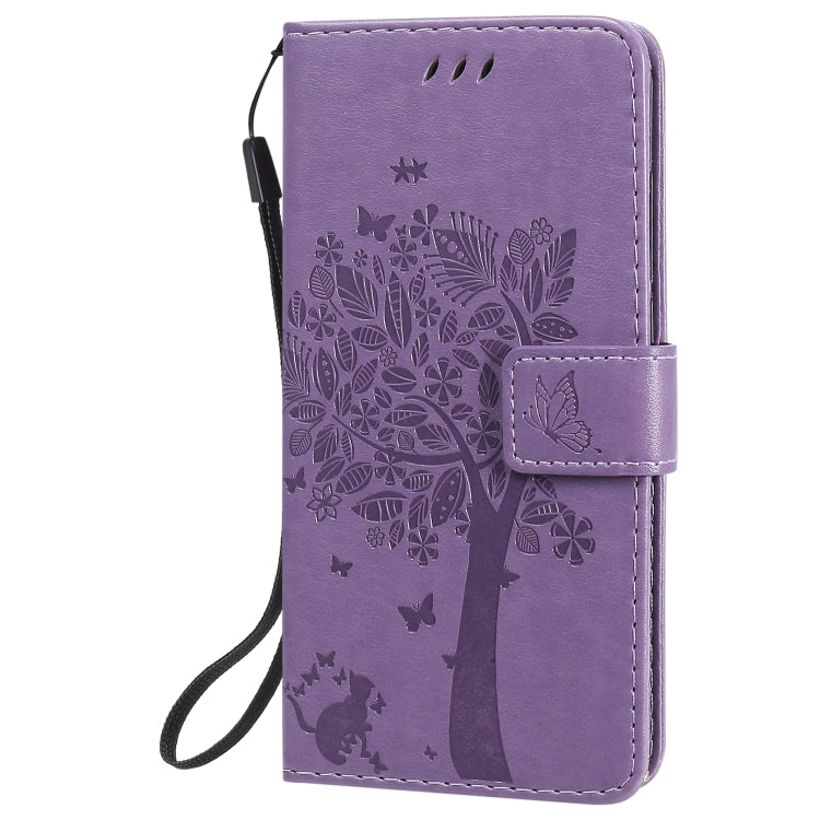 For Nokia 1.3 Tree & Cat Embossed Pattern Horizontal Flip Leather Case with Holder & Card Slots & Wallet & Lanyard