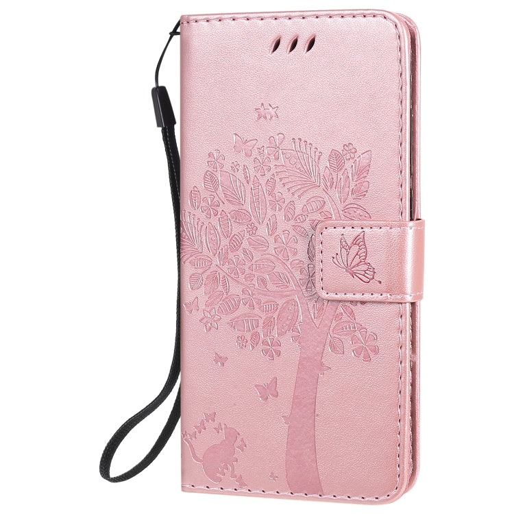 For Nokia 1.3 Tree & Cat Embossed Pattern Horizontal Flip Leather Case with Holder & Card Slots & Wallet & Lanyard