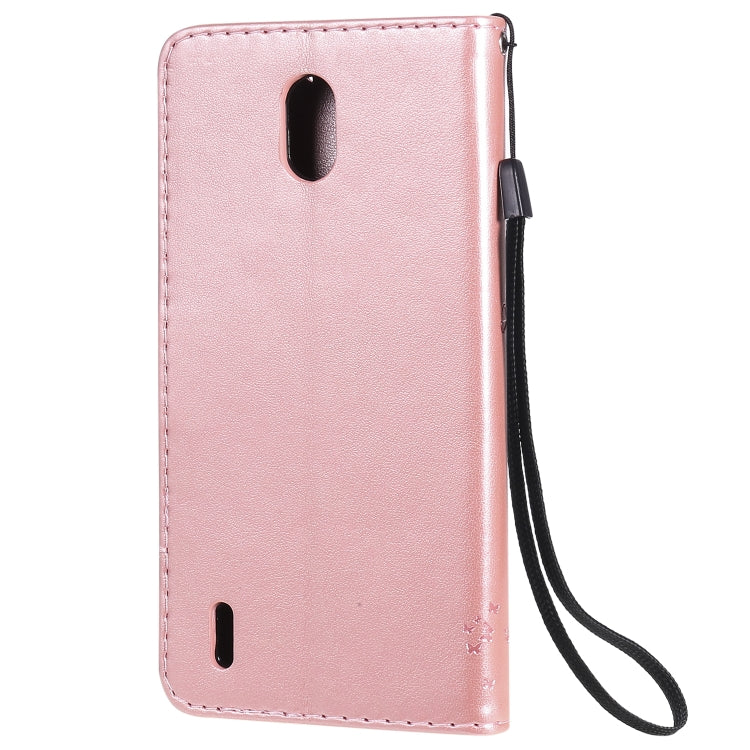 For Nokia 1.3 Tree & Cat Embossed Pattern Horizontal Flip Leather Case with Holder & Card Slots & Wallet & Lanyard