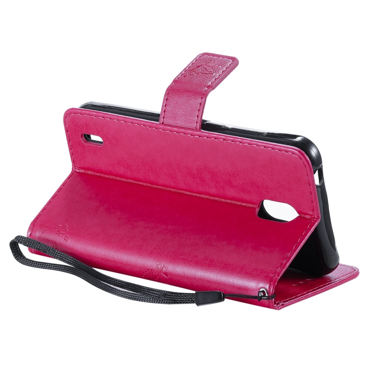 For Nokia 1.3 Tree & Cat Embossed Pattern Horizontal Flip Leather Case with Holder & Card Slots & Wallet & Lanyard