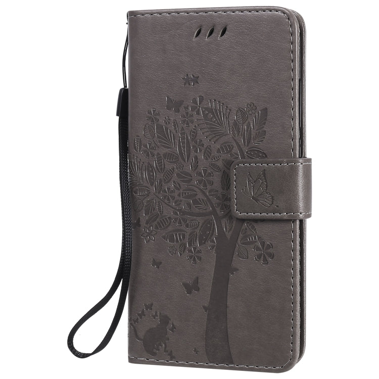 For Nokia 1.3 Tree & Cat Embossed Pattern Horizontal Flip Leather Case with Holder & Card Slots & Wallet & Lanyard