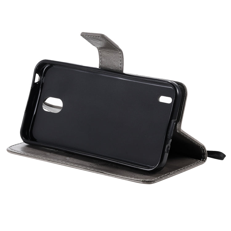 For Nokia 1.3 Tree & Cat Embossed Pattern Horizontal Flip Leather Case with Holder & Card Slots & Wallet & Lanyard