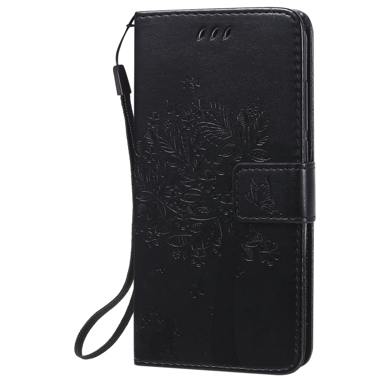 For Nokia 1.3 Tree & Cat Embossed Pattern Horizontal Flip Leather Case with Holder & Card Slots & Wallet & Lanyard
