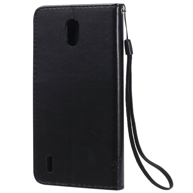 For Nokia 1.3 Tree & Cat Embossed Pattern Horizontal Flip Leather Case with Holder & Card Slots & Wallet & Lanyard