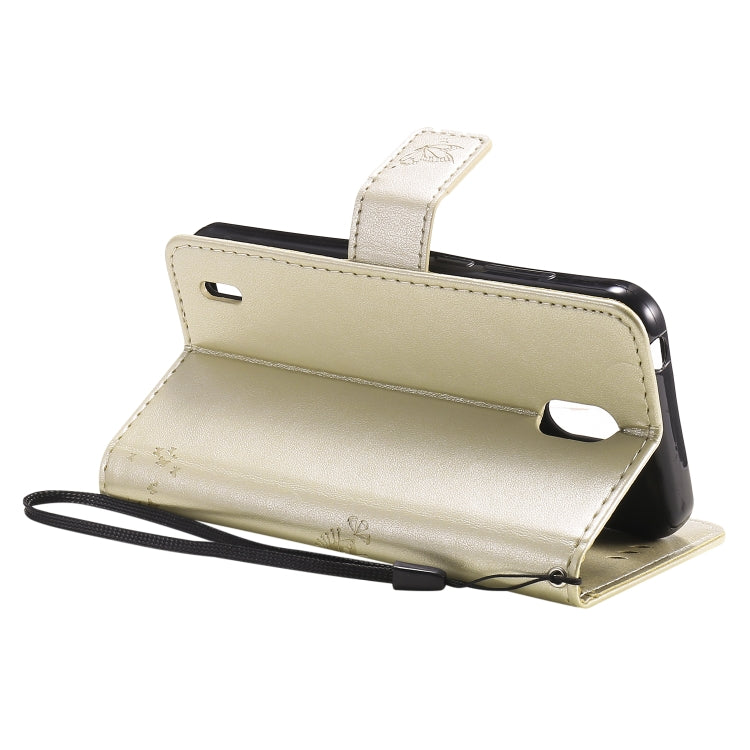 For Nokia 1.3 Tree & Cat Embossed Pattern Horizontal Flip Leather Case with Holder & Card Slots & Wallet & Lanyard