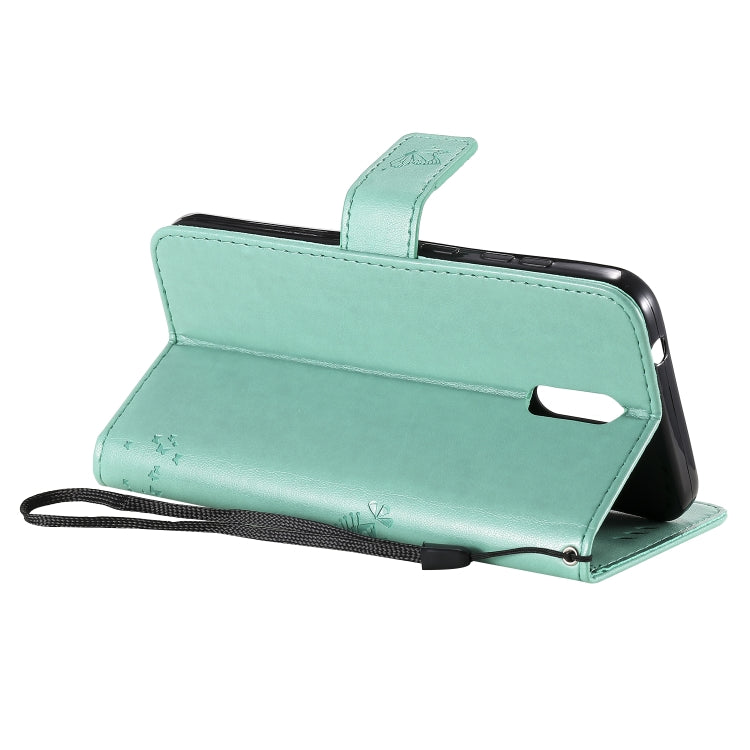 For Nokia 2.3 Tree & Cat Embossed Pattern Horizontal Flip Leather Case with Holder & Card Slots & Wallet & Lanyard