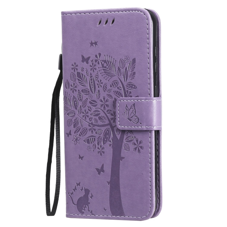 For Nokia 2.3 Tree & Cat Embossed Pattern Horizontal Flip Leather Case with Holder & Card Slots & Wallet & Lanyard