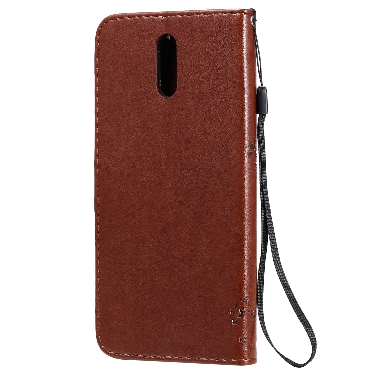 For Nokia 2.3 Tree & Cat Embossed Pattern Horizontal Flip Leather Case with Holder & Card Slots & Wallet & Lanyard