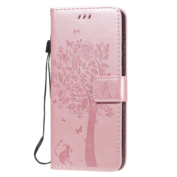 For Nokia 2.3 Tree & Cat Embossed Pattern Horizontal Flip Leather Case with Holder & Card Slots & Wallet & Lanyard